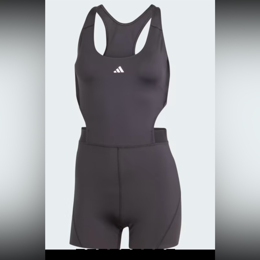 Adidas Black Athletic Bodysuit-POWER AEROREADY ONE-PIECE SUIT